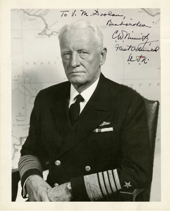 Chester Nimitz autograph