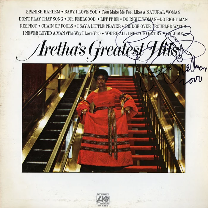 Aretha Franklin autograph
