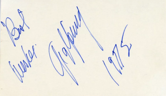 Gig Young autograph