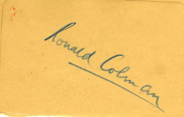 Ronald Colman autograph