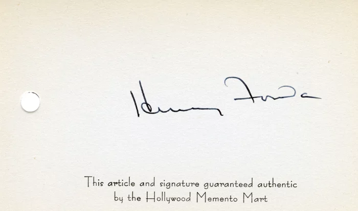 Henry Fonda autograph