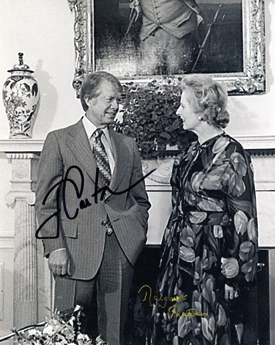 Carter & Thatcher autograph