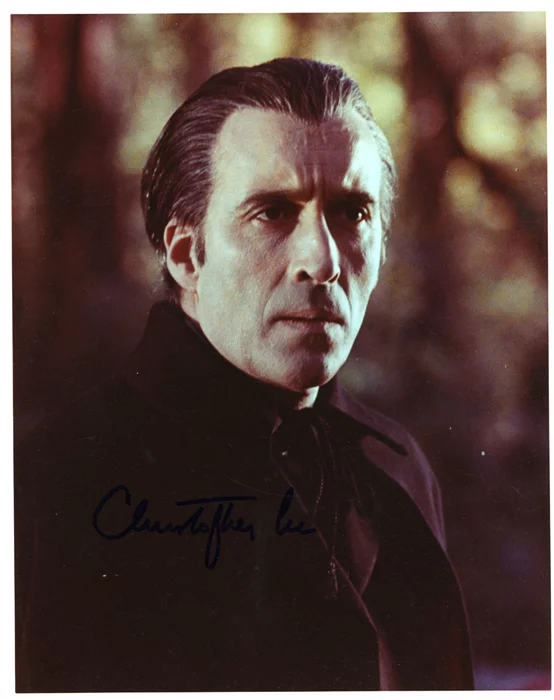 Christopher Lee autograph