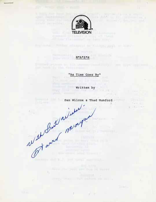 Harry Morgan autograph