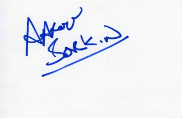 Aaron Sorkin autograph