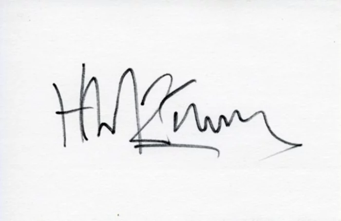 Hans Zimmer autograph
