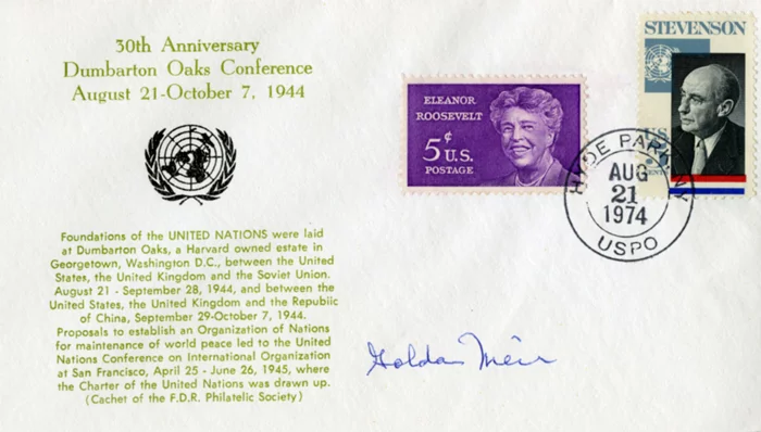 Golda Meir autograph