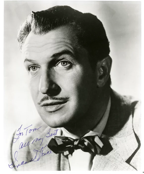 Vincent Price autograph