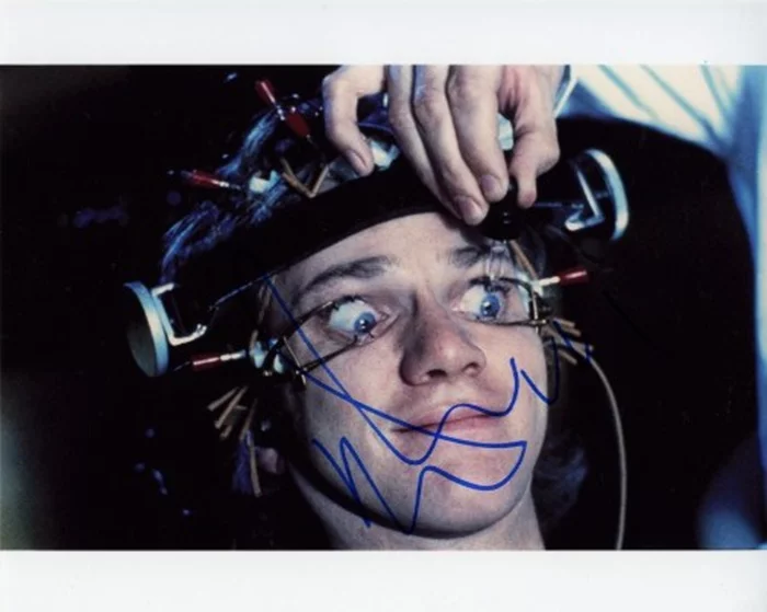 Malcolm McDowell autograph