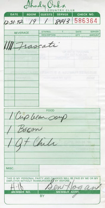 Ben Hogan autograph