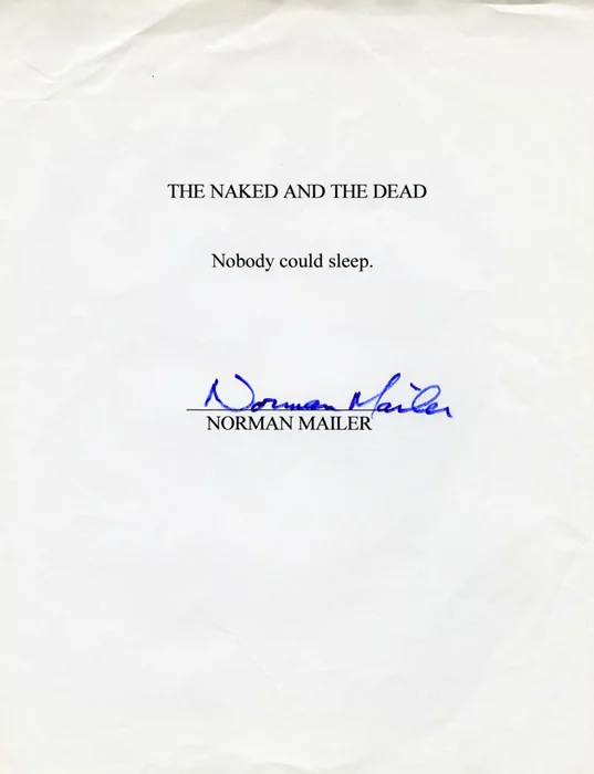 Norman Mailer autograph
