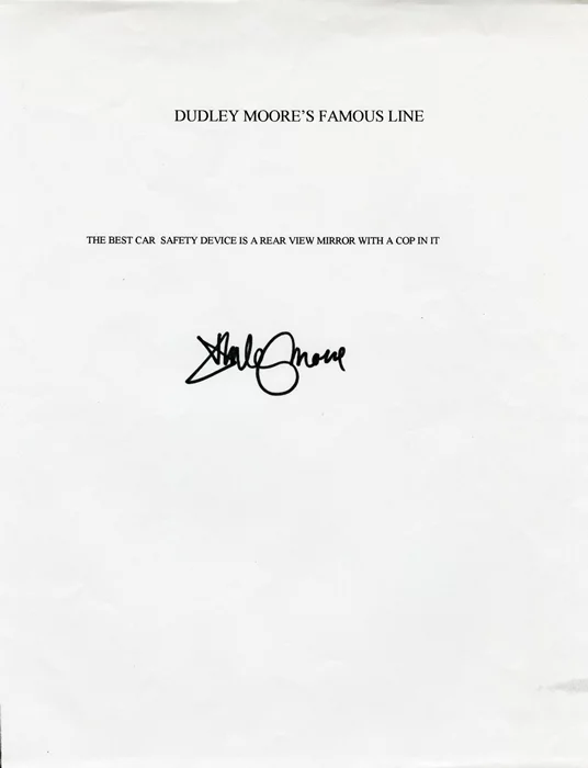 Dudley Moore autograph