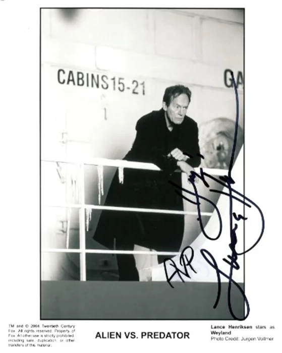 Lance Henriksen autograph