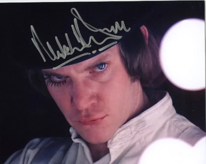 Malcolm McDowell autograph