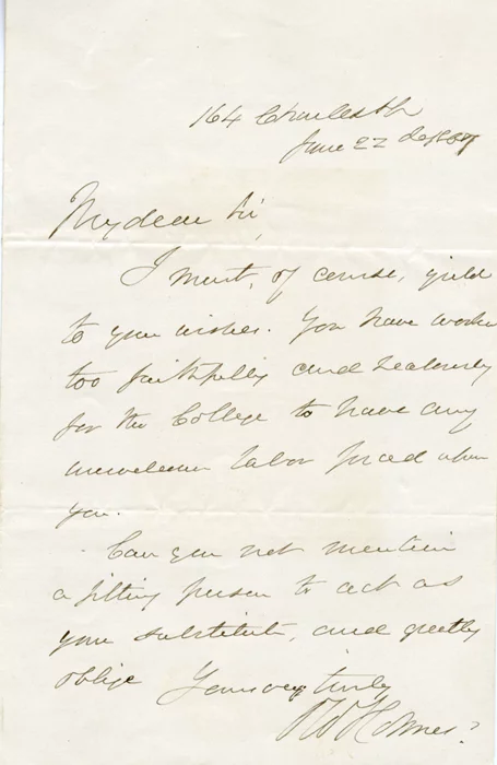Oliver Wendell Holmes autograph