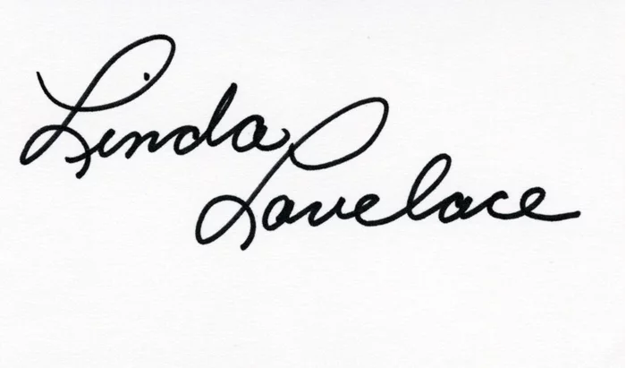 Linda Lovelace autograph