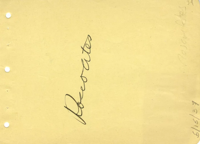 Roscoe Ates autograph