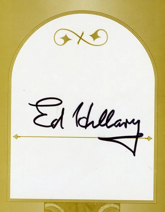 Sir Edmund Hillary autograph