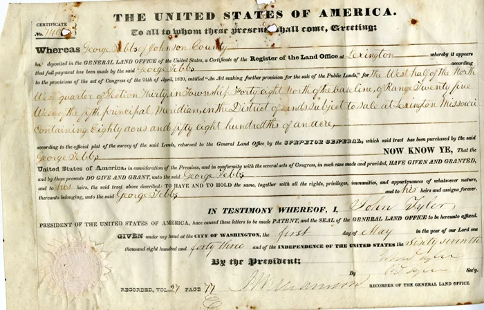 John Tyler autograph
