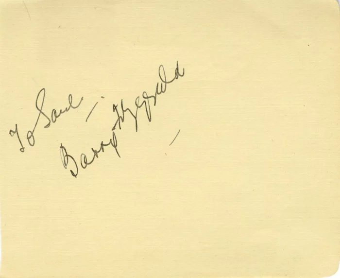 Barry Fitzgerald autograph