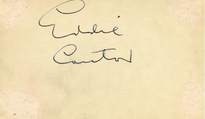 Eddie Cantor autograph