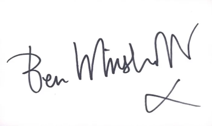 Ben Whishaw autograph