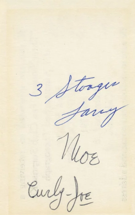 The Three Stooges autograph