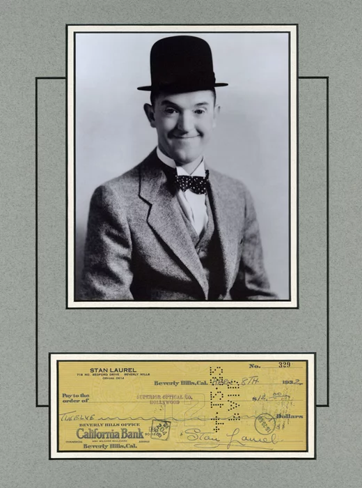 Stan Laurel autograph
