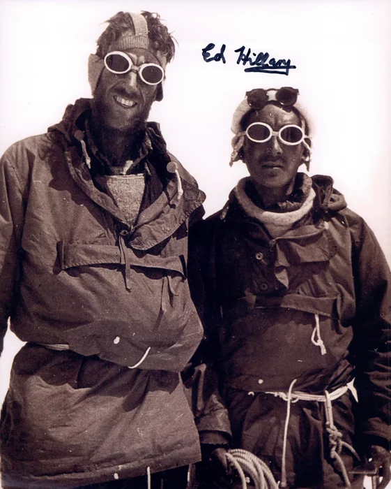 Sir Edmund Hillary autograph