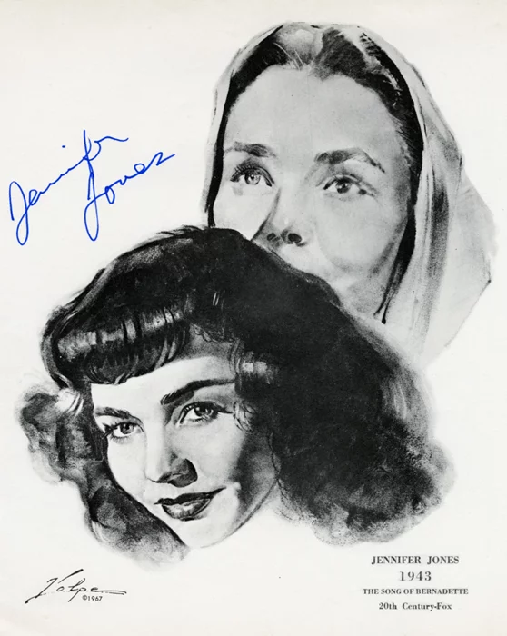 Jennifer Jones autograph