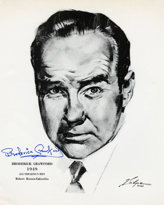 Broderick Crawford autograph