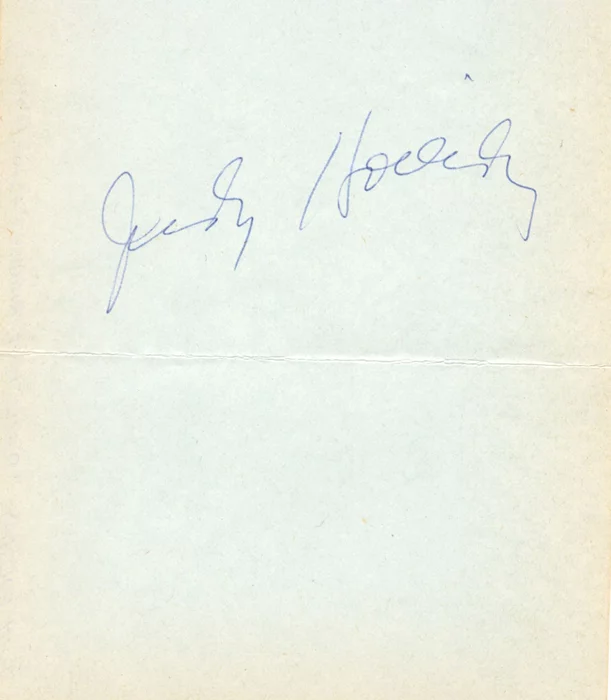 Judy Holliday autograph