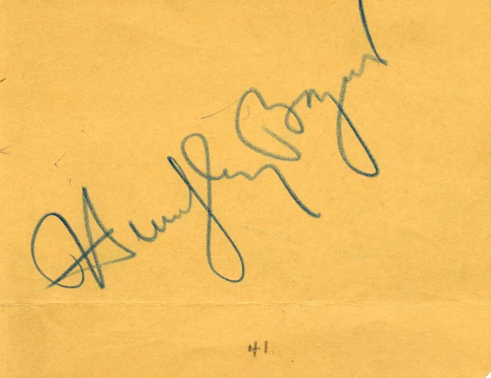 Humphrey Bogart autograph