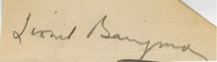 Lionel Barrymore autograph