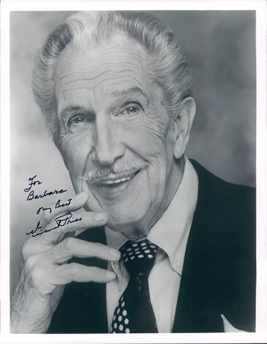 Vincent Price autograph