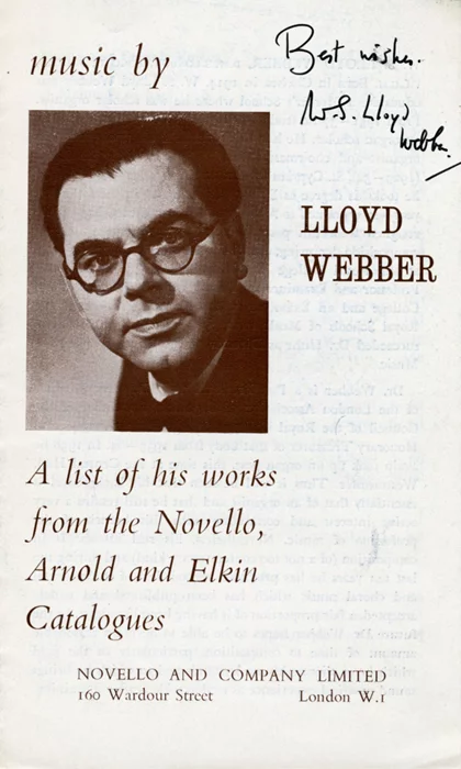 Andrew Lloyd Webber autograph