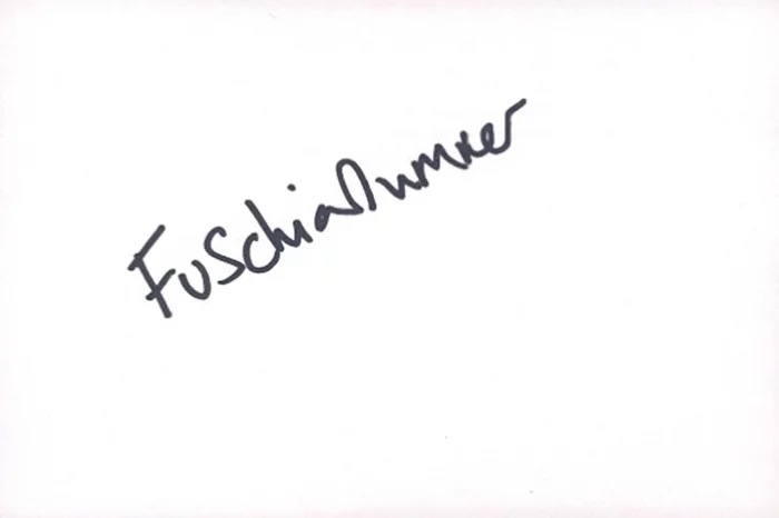 Fuschia Sumner autograph