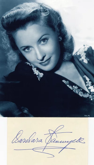 Barbara Stanwyck autograph
