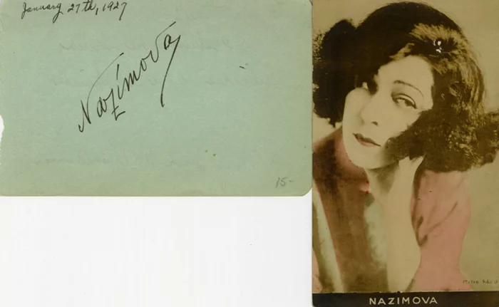 Alla Nazimova autograph