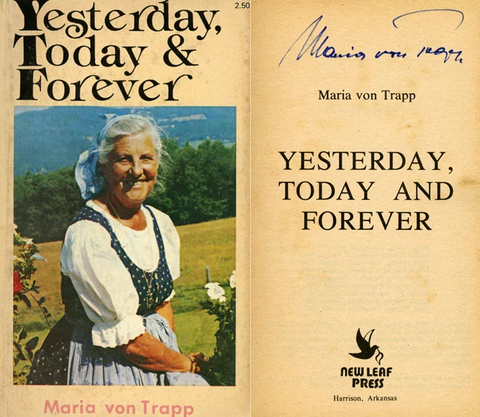 Maria Von Trapp autograph