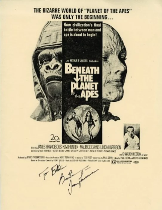 James Franciscus autograph