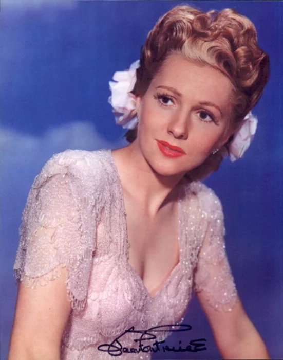 Joan Fontaine autograph