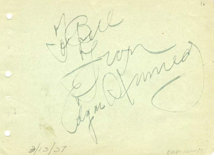 Edgar Kennedy autograph