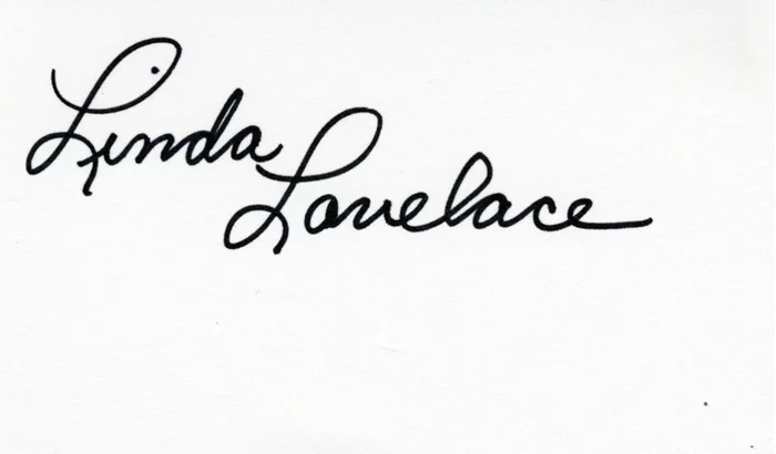 Linda Lovelace autograph