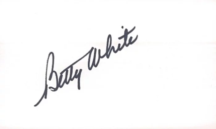Betty White autograph
