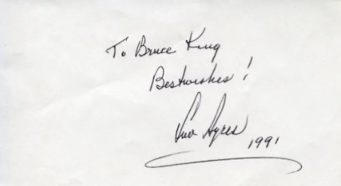Lew Ayres autograph