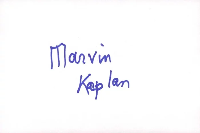 Marvin Kaplan autograph
