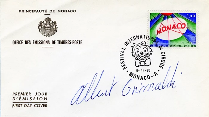Prince Albert of Monaco autograph