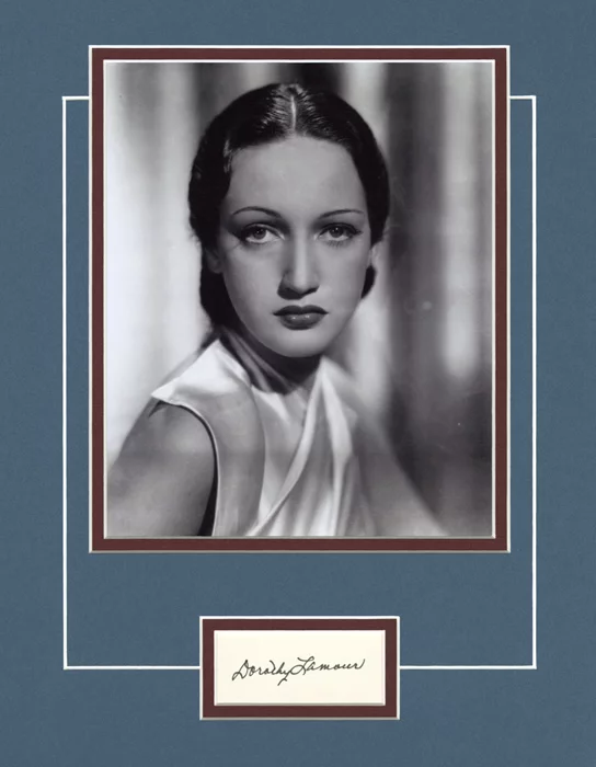 Dorothy Lamour autograph