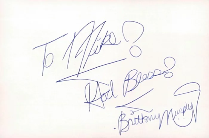 Brittany Murphy autograph